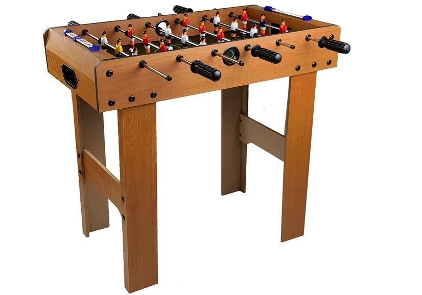 Tafelvoetbal - tafelvoetbalspel - 69x37x65,5 cm - hout - bruin
