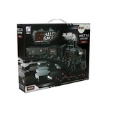 Treinbaan - 103x78cm - metaal - geluids- en stoomeffect - zwart