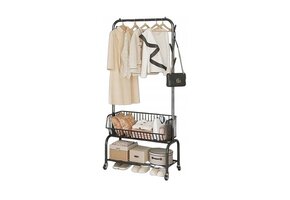 Kledingrek - met opbergmand - 66x34x22 cm