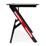 Gaming bureau - met LED - zwart - 120x60x75cm