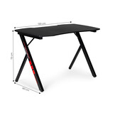 Gamingbureau - zwart - MDF - 120x60x75cm