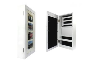 Sieradenkastje - wandmontage - spiegel - 56x31x10 cm