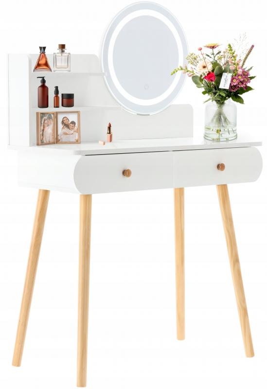 Kaptafel - LED spiegel - wit - 80x40x120cm