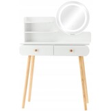 Kaptafel - LED spiegel - wit - 80x40x120cm