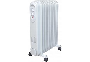Oliegevulde radiator - 2500W - met thermostaat