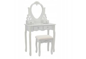 Kaptafel met spiegel - wit - 100x50x75cm