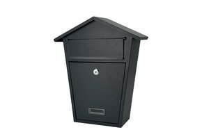 Brievenbus - zwart - 38x32x10,5cm