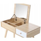 Kaptafel met krukje - retro - hout - 80x40x114cm