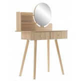 Houten kaptafel - spiegel - 80x40x120cm - incl. krukje