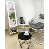 Staande spiegel - met plank - wit - hout - 149x45x5cm