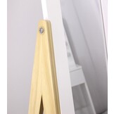 Staande spiegel - met plank - wit - hout - 149x45x5cm