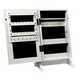 Sieradenkastje met spiegel - zwart - 21x15x35cm