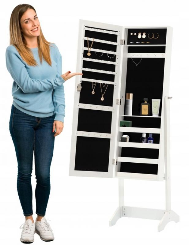 Sieradenkast - met spiegel - 41,5 x 36,5 x 147cm