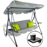 Tuinschommelbank - grijs - 170x110x153cm - A-type