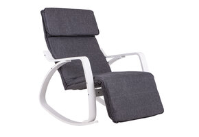 Schommelstoel - 97x70x70 cm - verstelbaar - wit grijs