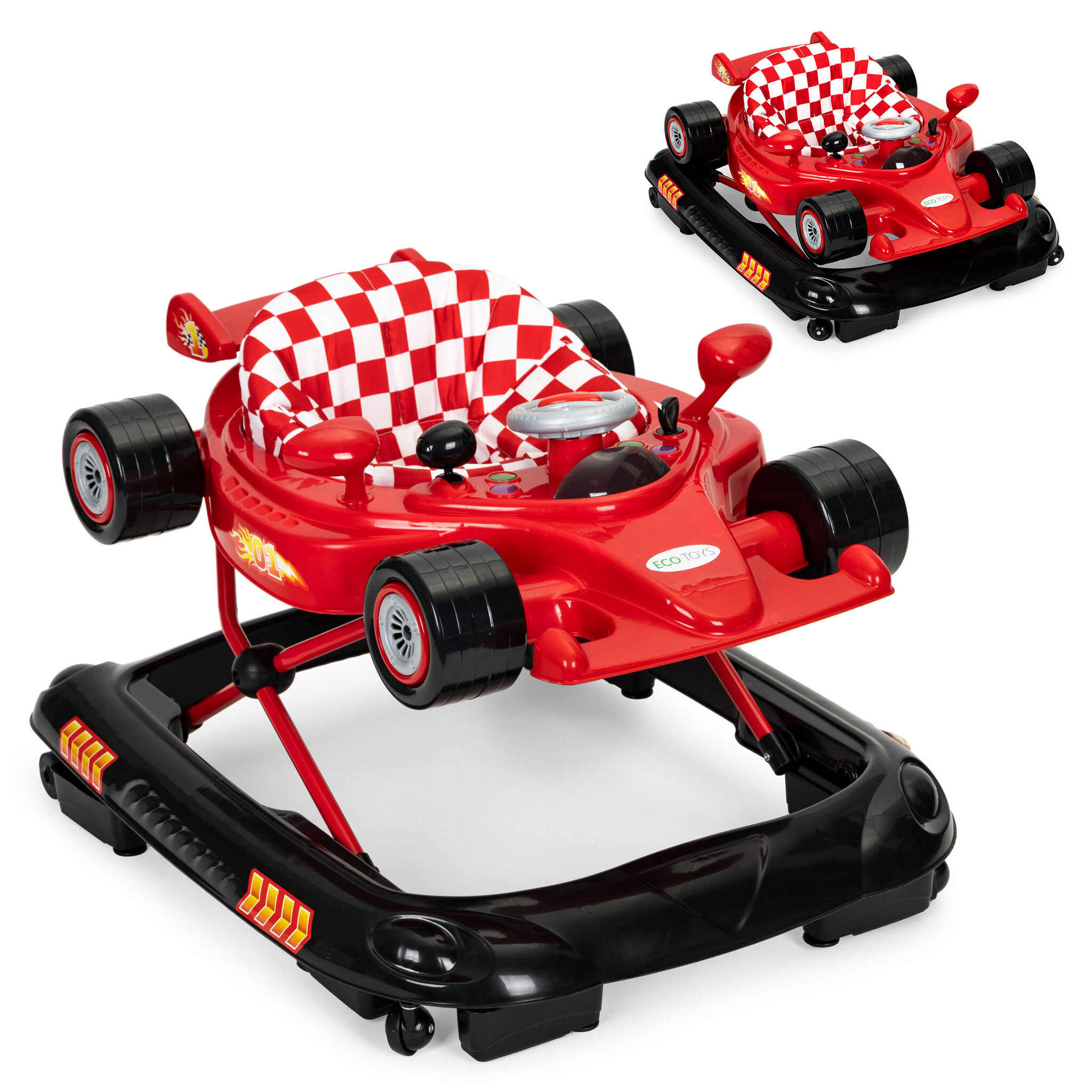 Loopstoeltje - formule 1 - LED & geluiden