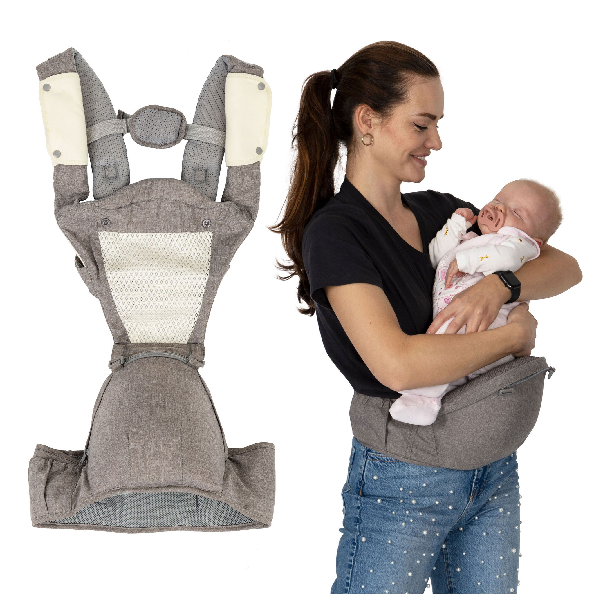 Draagzak baby - heupgordel & harnas - 15 kg - ergonomisch