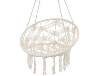 Hangstoel - opengewerkt - 80x60cm - wit