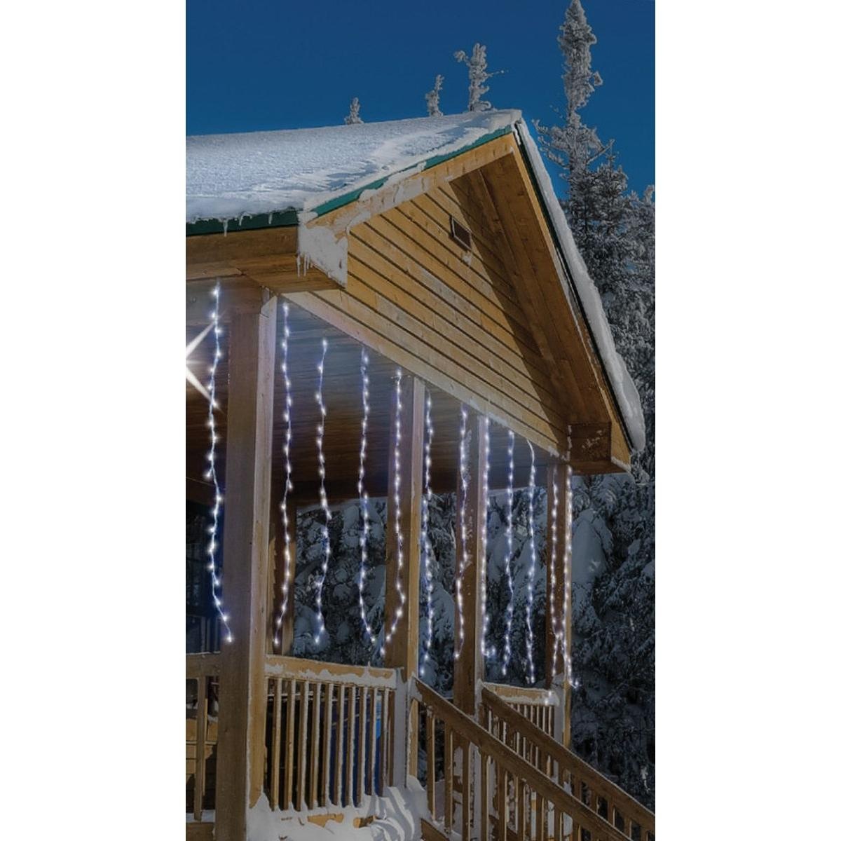Kerstverlichting waterval gordijn - LED koud wit - 220 LEDs