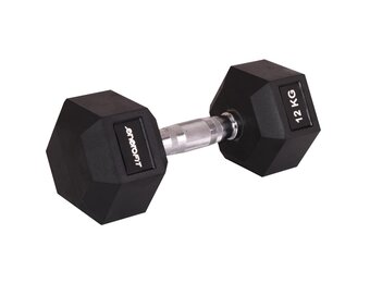 Hex dumbbell - 12 kg - rubber - Enero Fit