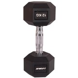 Hex dumbbell - 12 kg - rubber - Enero Fit