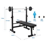 Halterbank - inklapbaar - schuin en recht - 2-in-1