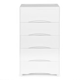 Witte ladekast op wielen - 5 lades -  75x27x39 cm