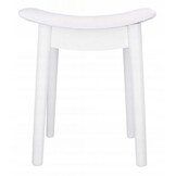 Retro kruk - wit - met zitkussen - 38x28x47cm