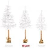 Witte kerstboom - 180x70 cm - incl. jute tas