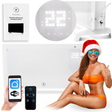 Elektrische glazen convectorkachel - 78x50x8 cm