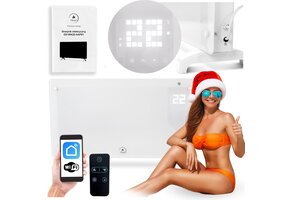 Elektrische glazen convectorkachel - 78x50x8 cm