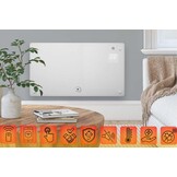 Elektrische glazen convectorkachel - 78x50x8 cm