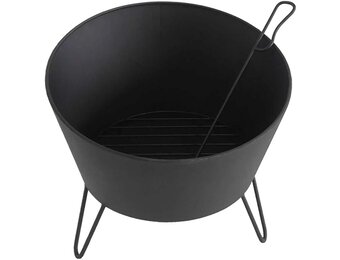Vuurschaal - zwart - staal - 44x40 cm