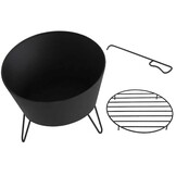 Vuurschaal - zwart - staal - 44x40 cm