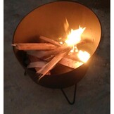 Vuurschaal - zwart - staal - 44x40 cm