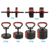 Verstelbare kettlebell  -10kg - composiet - 3-in-1