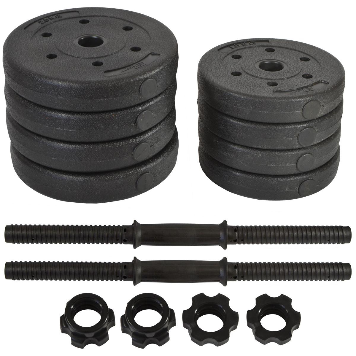 Halterset 16 kg - 2x8 kg - ABS-kunststof & beton