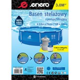 Opzetzwembad - blauw - met filterpomp - 300x76cm