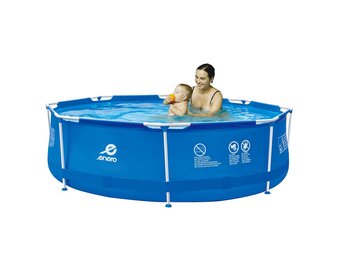 Opzetzwembad met filterpomp - staal - 360x76cm