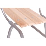 Slee met rugleuning - metaal - 120x40x80cm