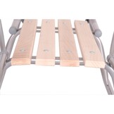 Slee met rugleuning - metaal - 120x40x80cm