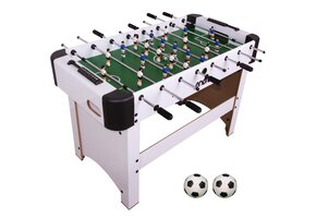 Voetbaltafel - wit - 121x61x79 cm