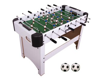 Voetbaltafel - wit - 121x61x79 cm