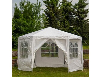 Partytent - zeshoekig - 2x2x2m - wit
