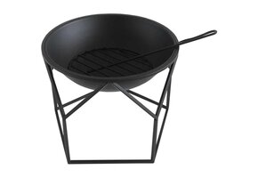 Vuurschaal - zwart - staal - 43x35 cm