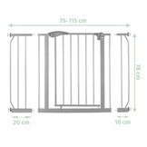 Veiligheidshekje trap - grijs - 75 tot 115 cm breed