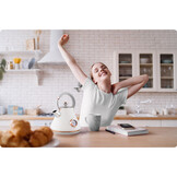 Elektrische waterkoker - met thermometer - 1,7L - wit - 26x22x15cm