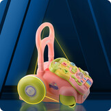 Loopwagen met muziek - roze - 2-in-1 - 40,5x36x46 cm