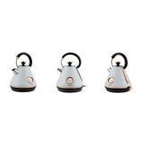 Waterkoker - met thermometer - 1,7L - grijs - 21x16x25cm