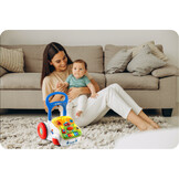 Loopwagen met muziek - wit - 2-in-1 - 40,5x36x46 cm